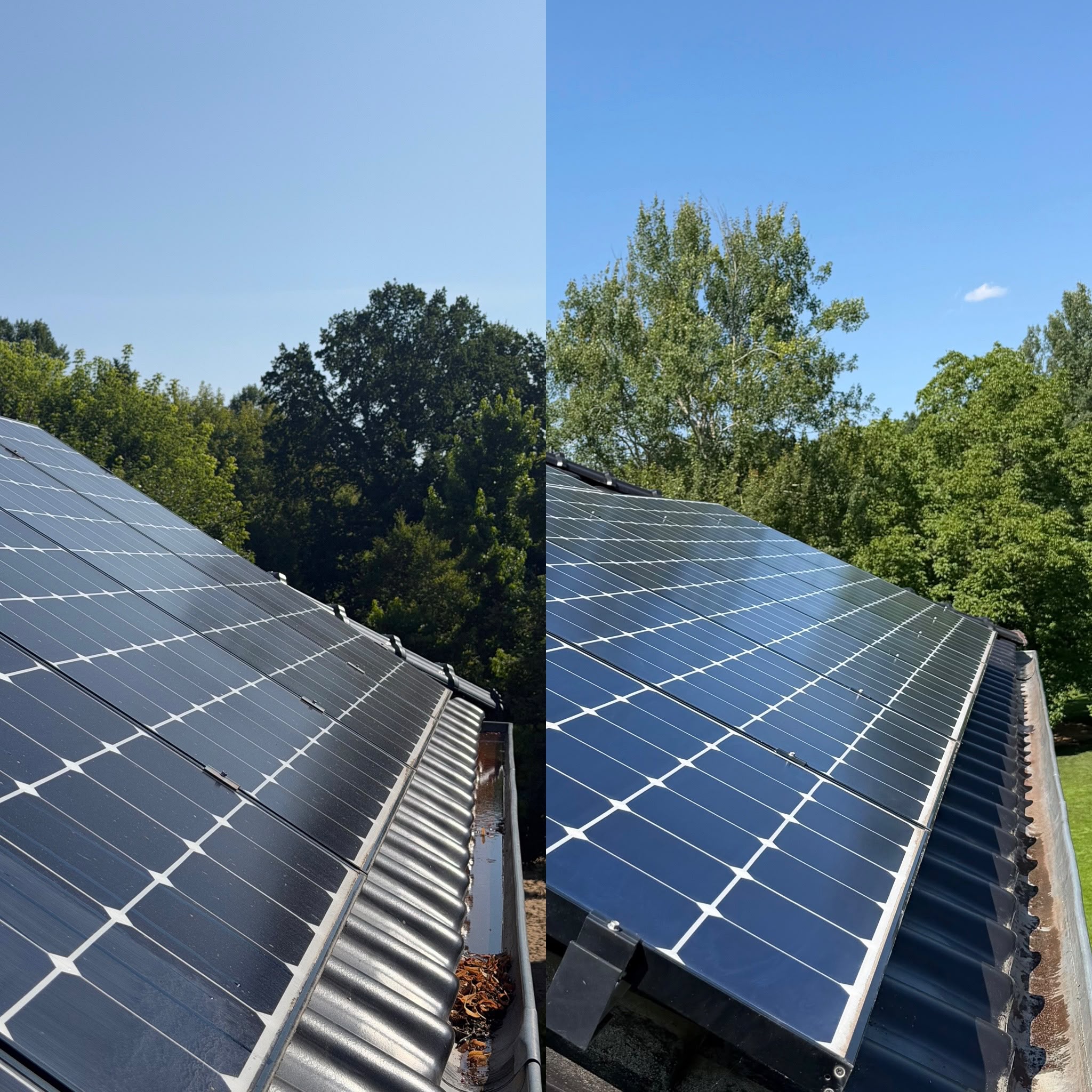 Solarmodule gereinigt Ertrag verbessert